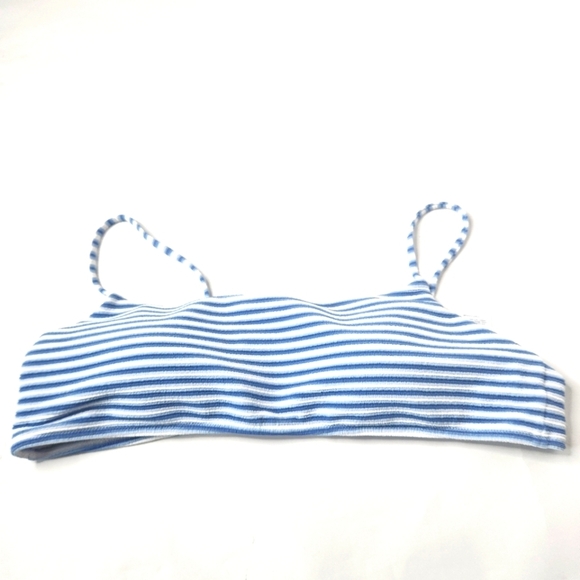 J. Crew Women's Plus Size Textured Striped Bikini Top - Picture 3 of 4